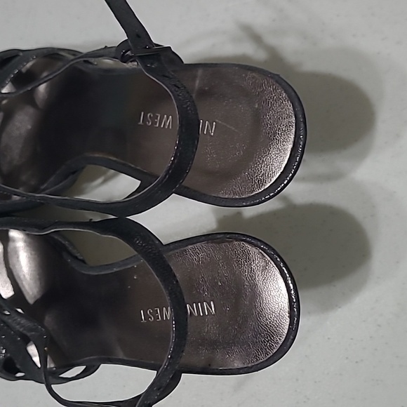 Nine West platform heeled sandals size 8 - Picture 8 of 14